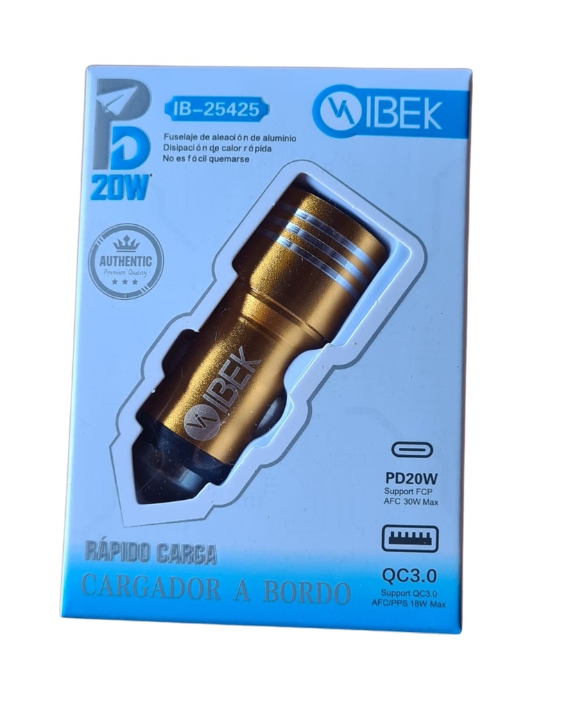 CARGADOR AUTO IBEK