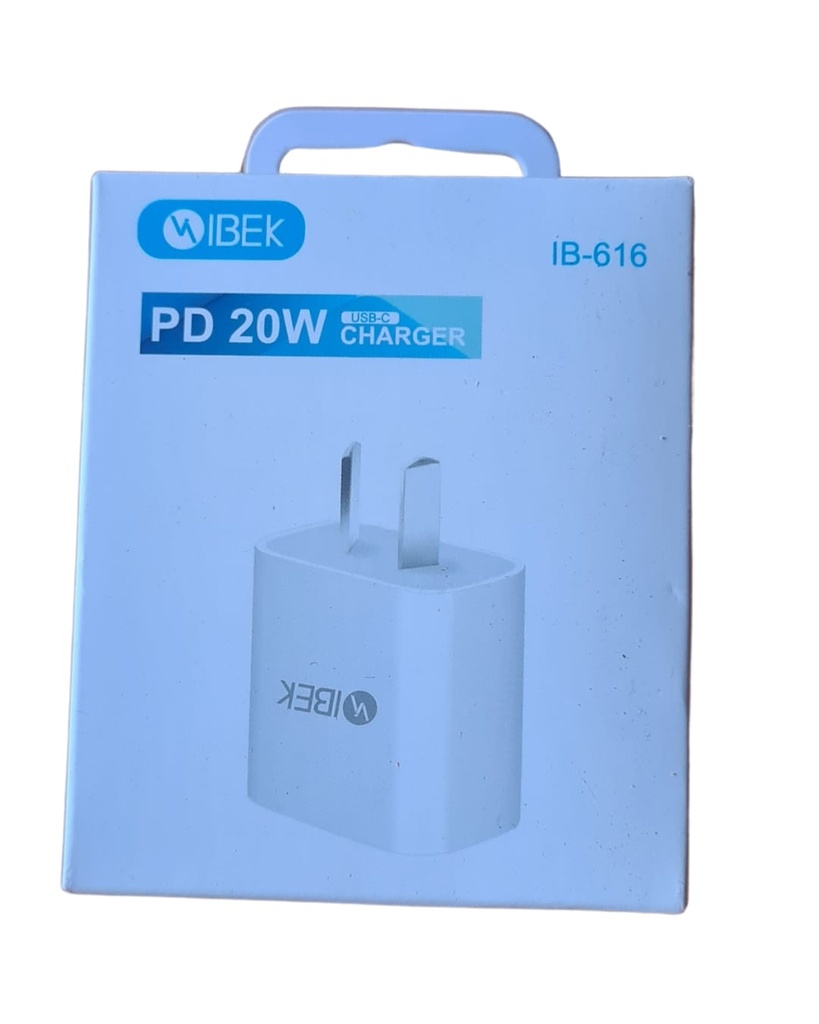 CARGADOR PARA CELULAR PD 20W IB-616 CON CAJA