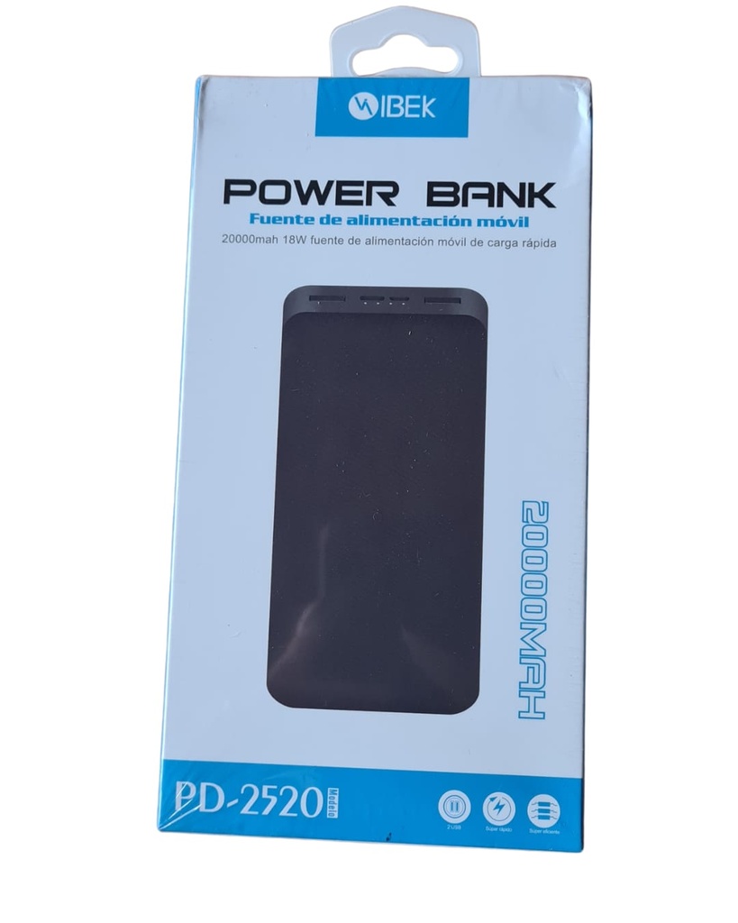 CARGADOR PORTATIL 20.000MHA IBEK PD-2520