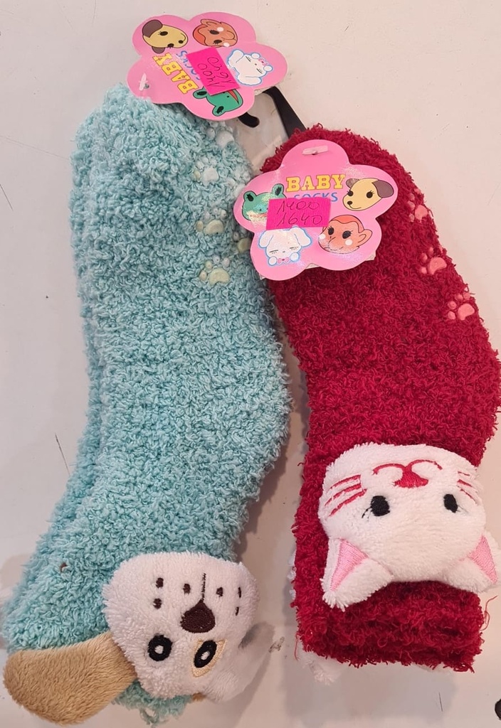 Medias Peluditas Bebe Animalito