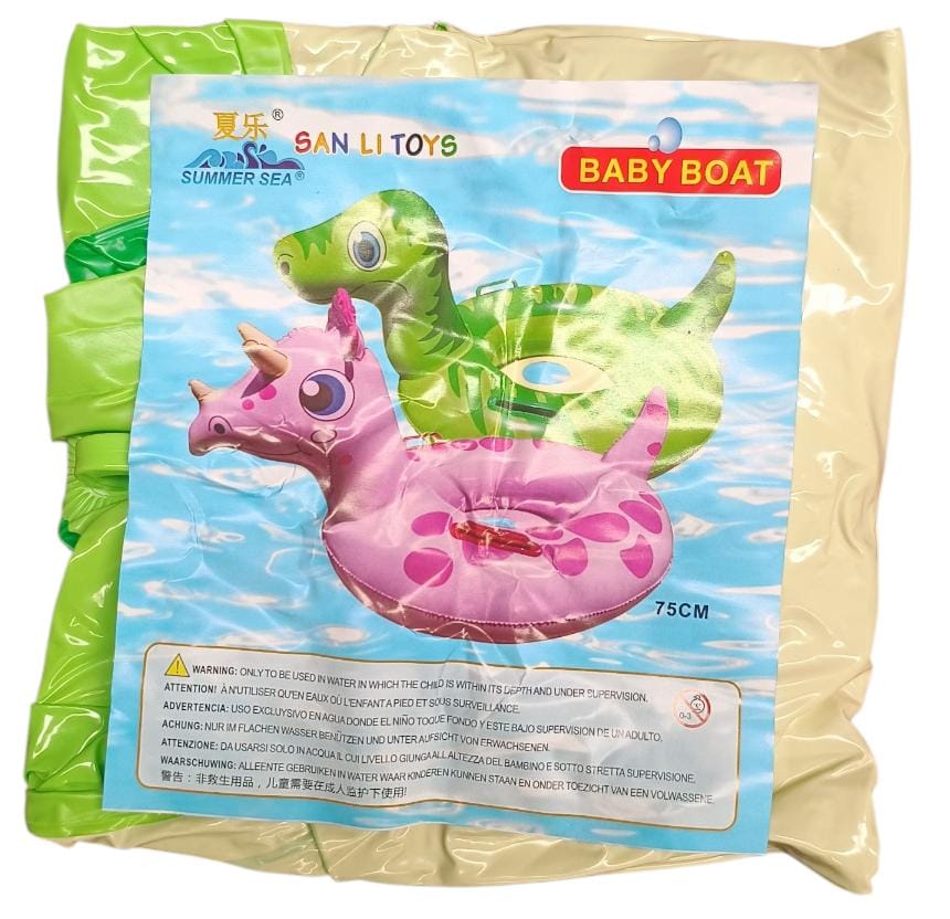 INFLABLE DINOSAURIO VERDE/ROSA 75CM