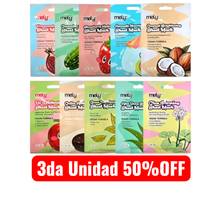 🔴PROMO (×3) Mascarilla Hidratante 3ra Unidad 50%OFF
