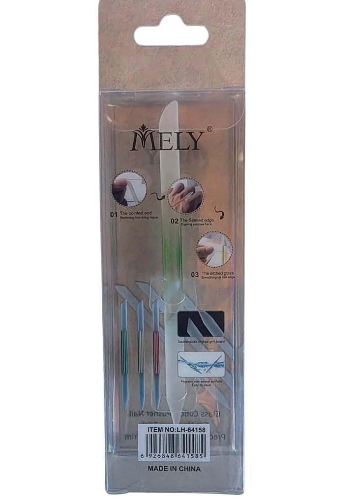MASAJEADOR DE UÑAS CUTICULA VIDRIO MELY