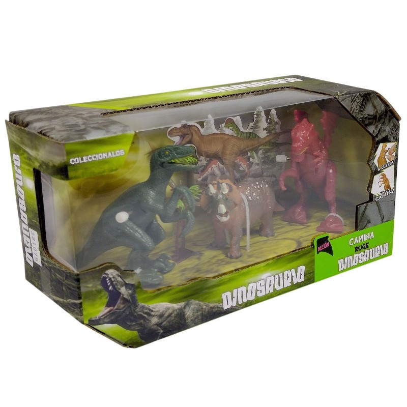 SET DINOSAURIO T-REX + TRICERATOPS