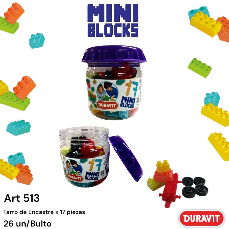POTE DE BLOCKS CHICOS 17 PIEZAS