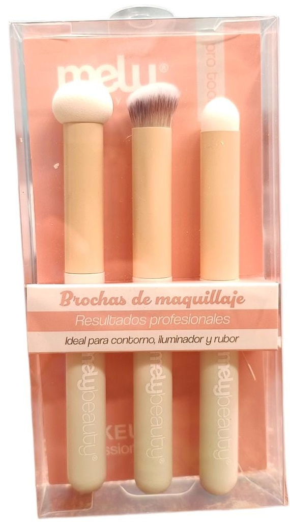 Brochas para maquillaje Mely x3