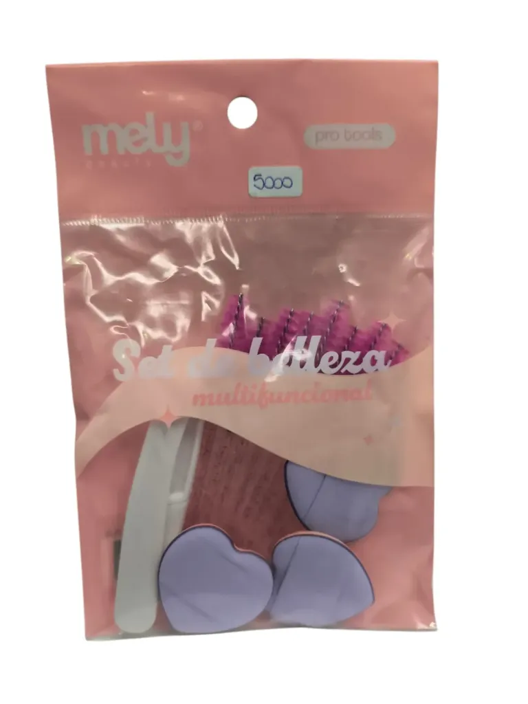 Esponjas para maquillaje con cepillo para cejas y rasurada