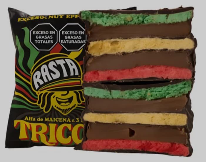 Alfajor Rasta tricolor maicena 100g
