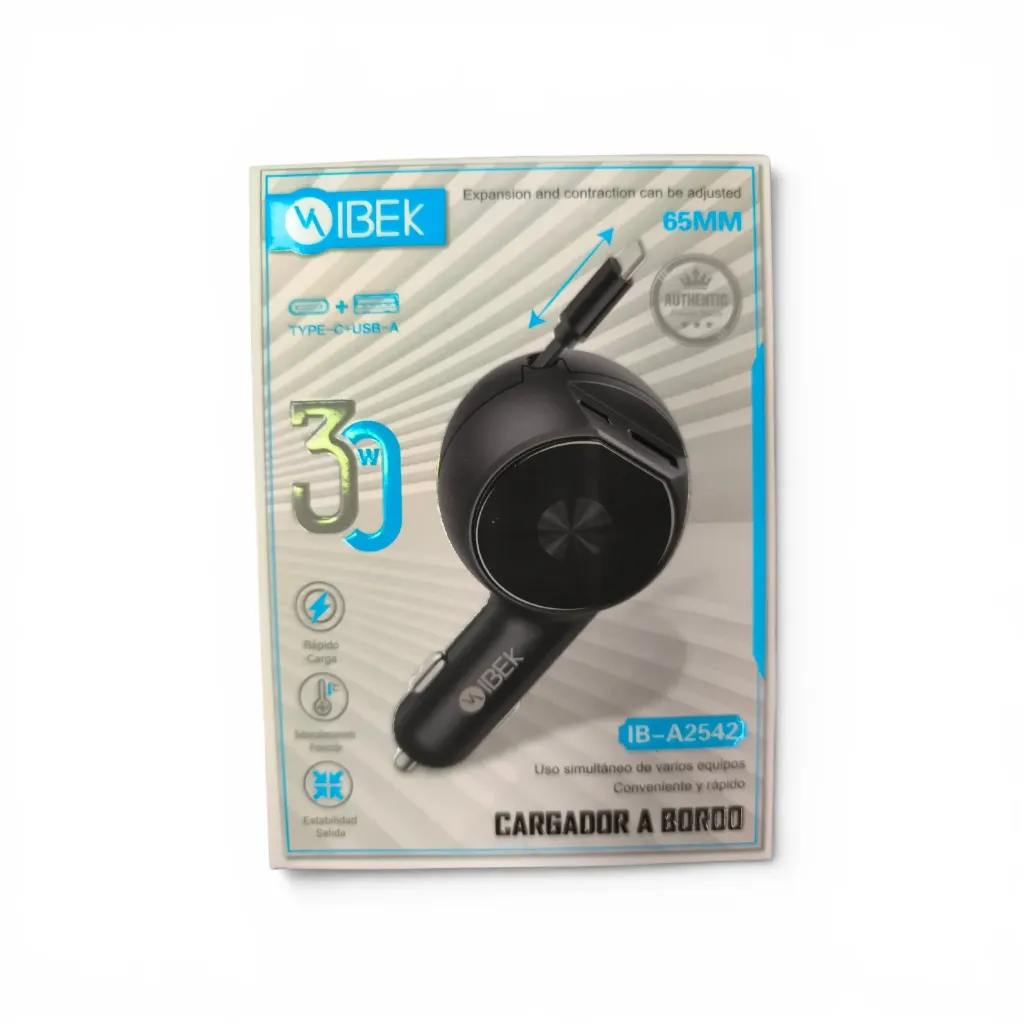 CARGADOR 30W AUTO 4 IN 1 CON CABLE C Y IPHONE