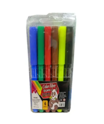 🔵Marcadores Escolares Color Fibre x6