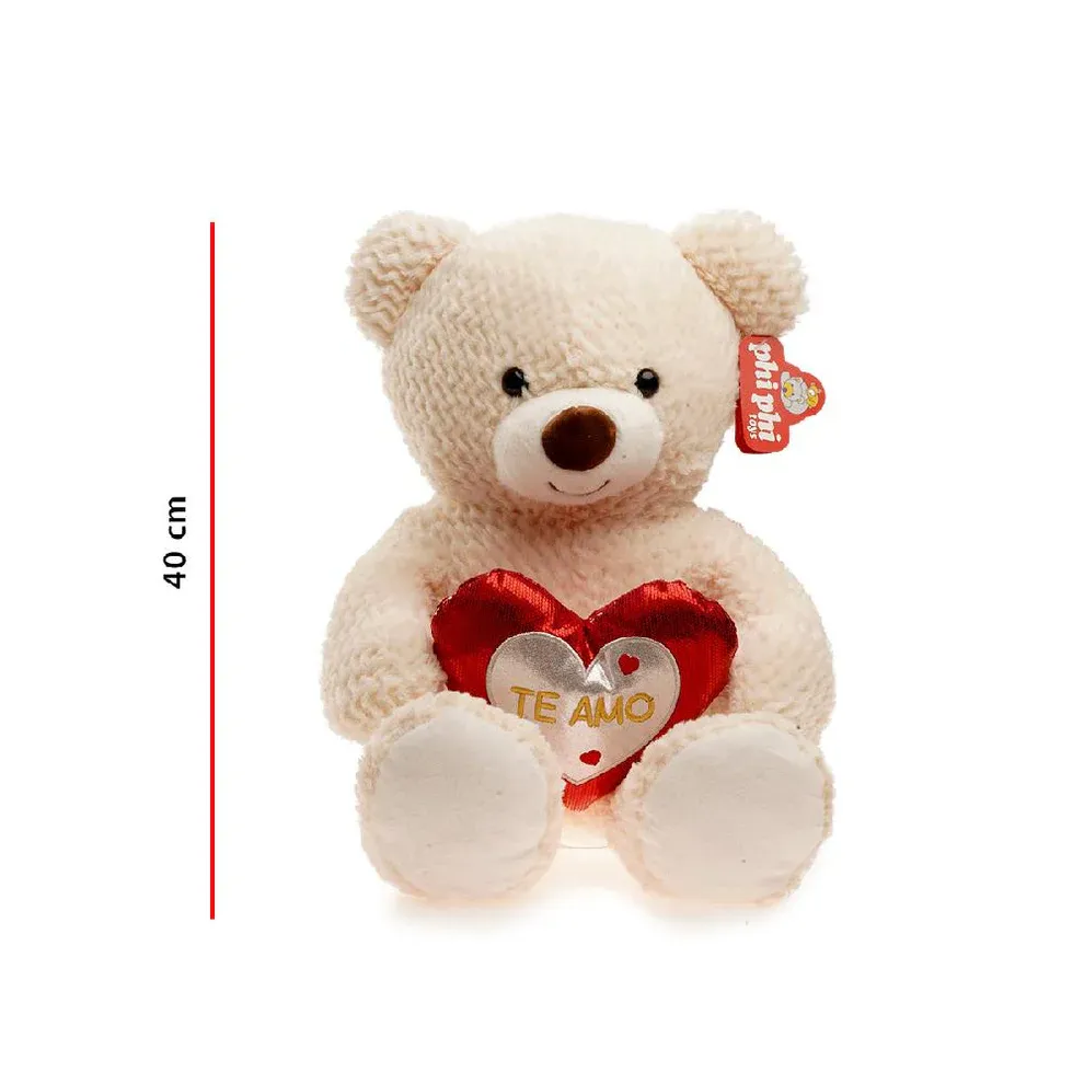 Peluche Oso C/Corazon Mediano Phi Phi Toys