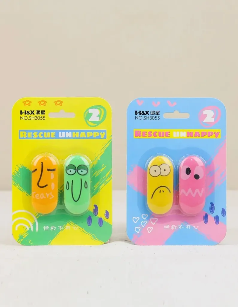 GOMA DE BORRAR CARAS x2 PCS