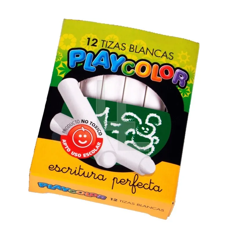 🔵Tizas Playcolor Blanca x12