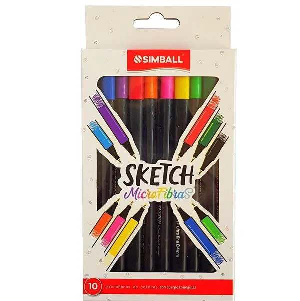 🔵MICROFIBRA SKETCH PUNTA ULTRA FINA X10UN