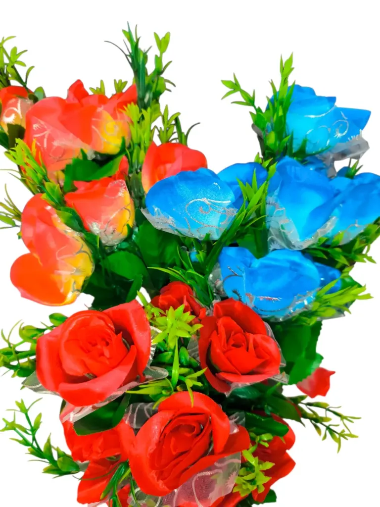 Ramo Rosas Diseños Plateados Dorados