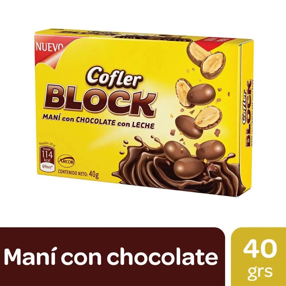 Cofler Block Maní Con Chocolate Con Leche