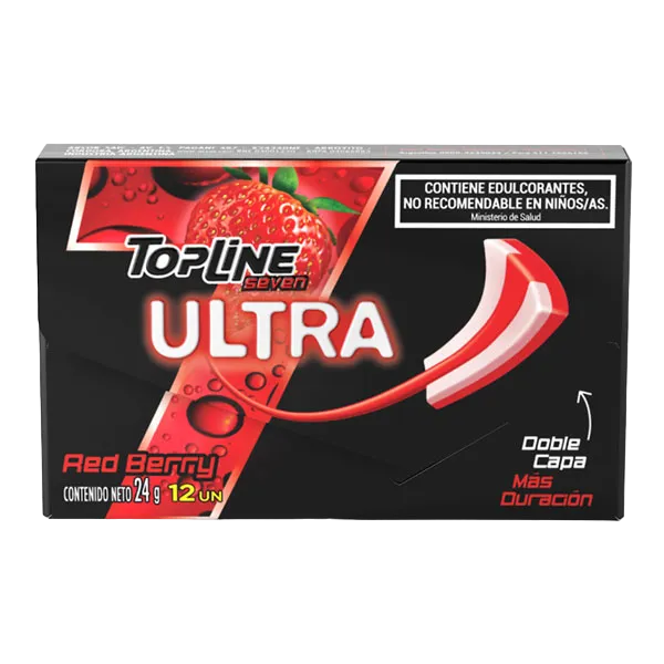 CHICLE TOPLINE ULTRA RBERRY 24G