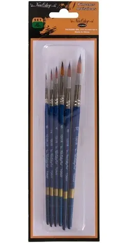 🔴PINCEL VAN ORLEY P/CHATO SINTETICO SET X6