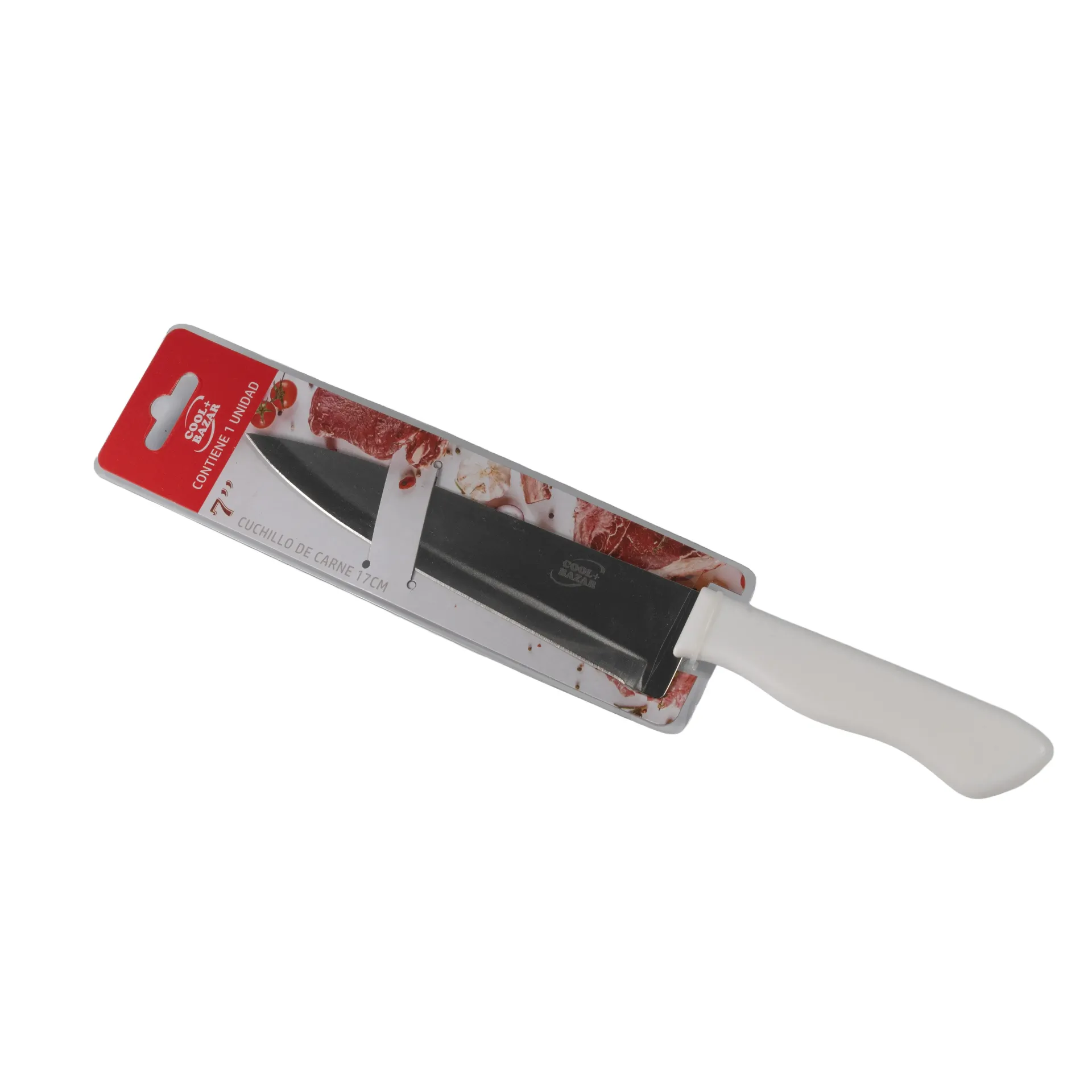 [ART4618] 🔴Cuchillo de carne 17.5cm PLASTICO BLANCO