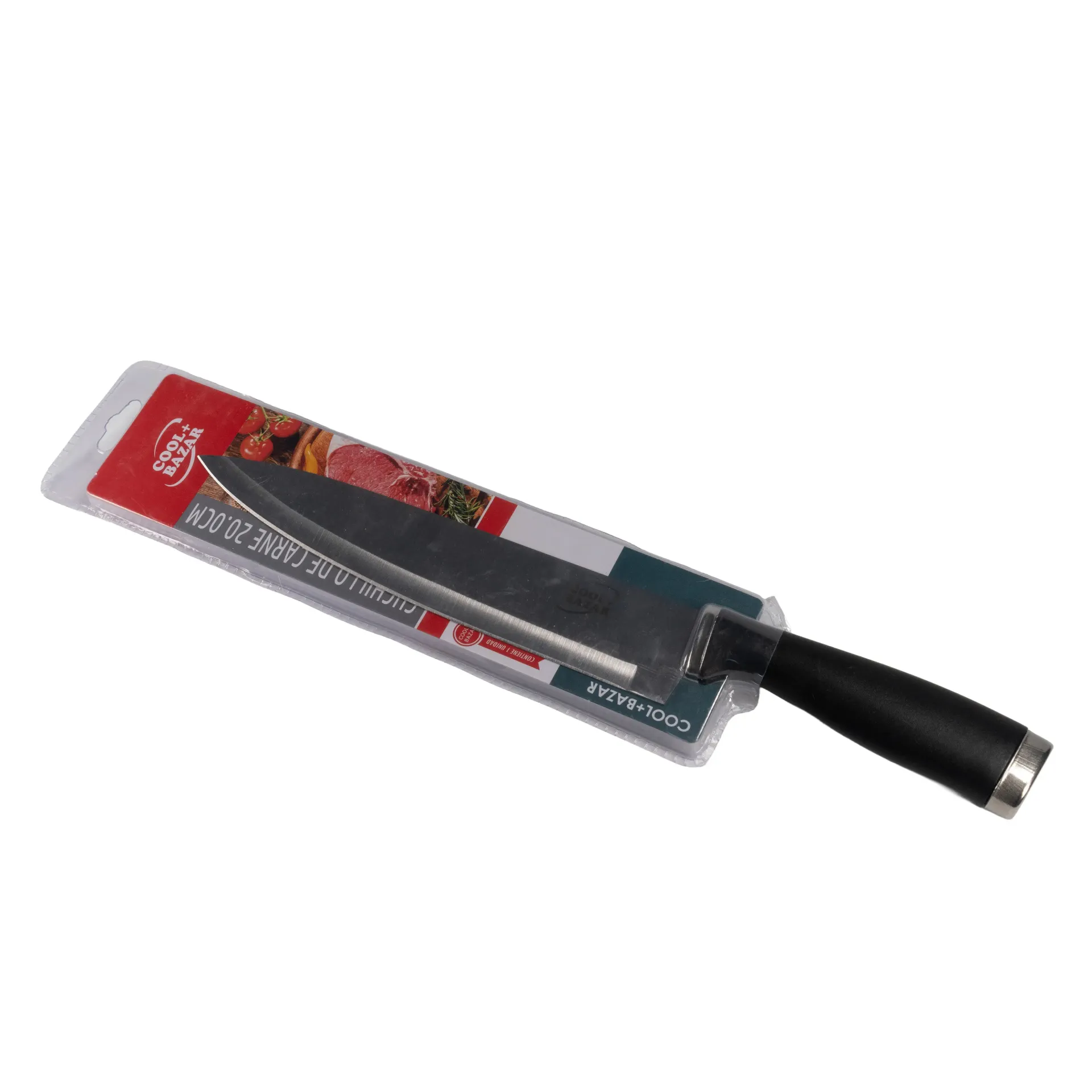 🔴Cuchillo de carne 20cm mango negro
