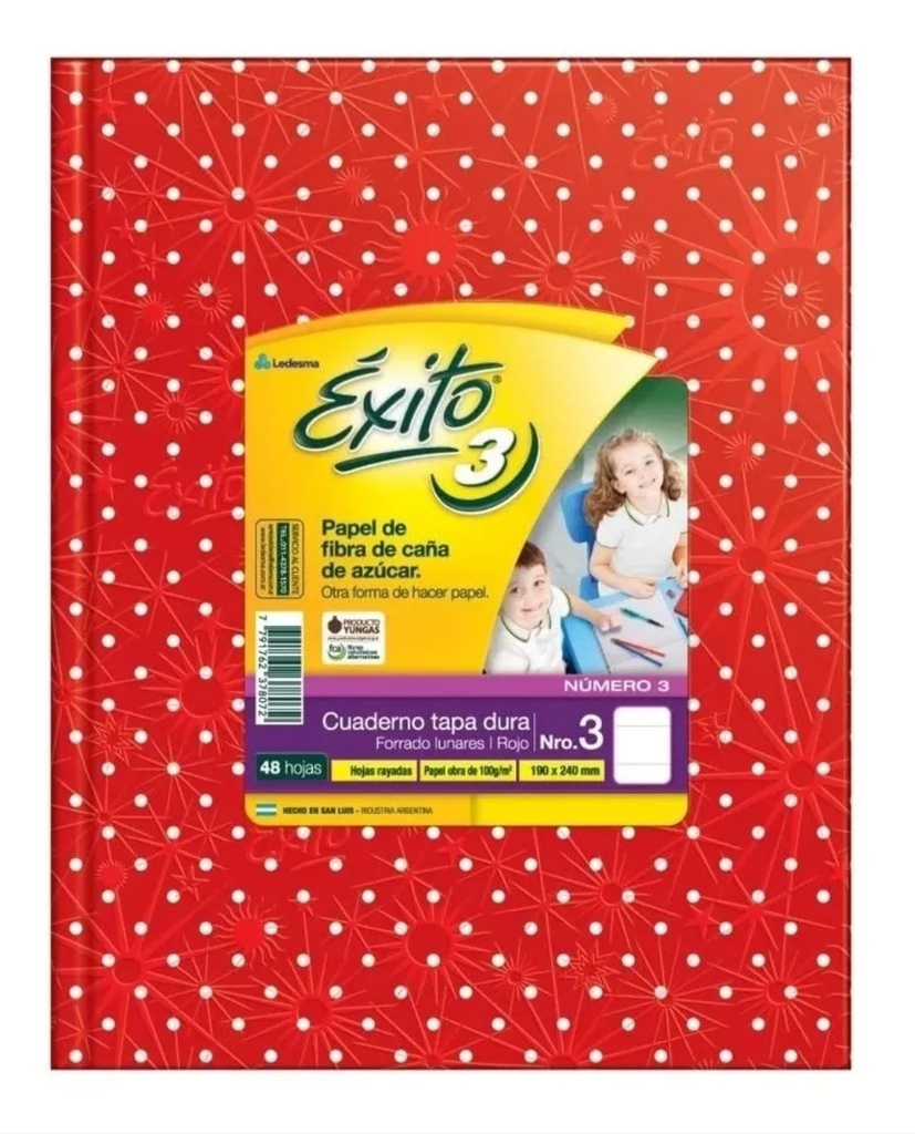 🔵Cuaderno Exito n3 Lunares x48