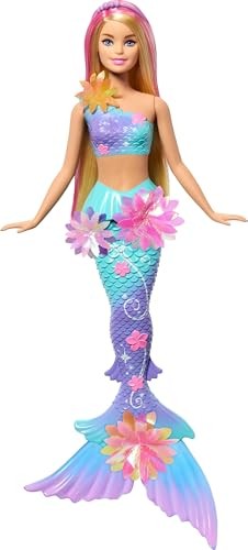 🔴MUÑECA BARBIE SIRENA MAGICA DE FLORES