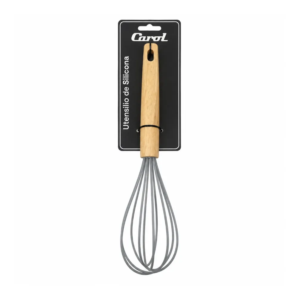 🔵Batidor manual con mango de madera Carol