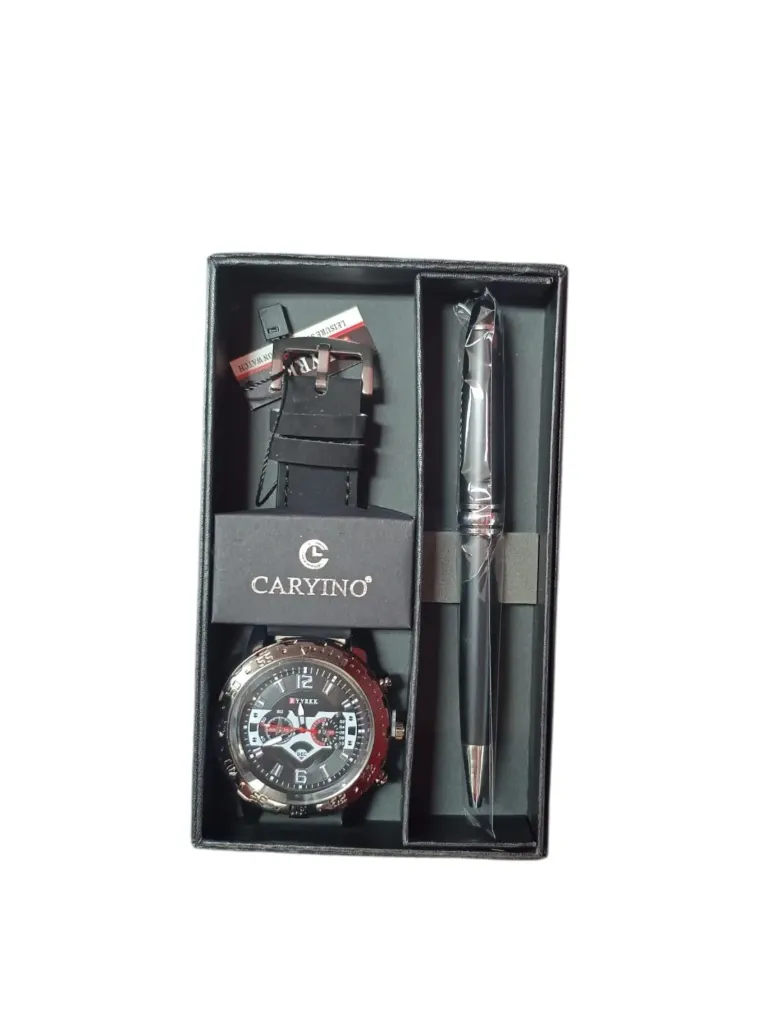 🔵SET RELOJ CON BOLIGRAFO CARYINO
