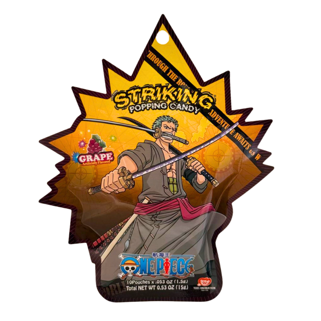 Caramelo efervecente sabor uva one piece 15g