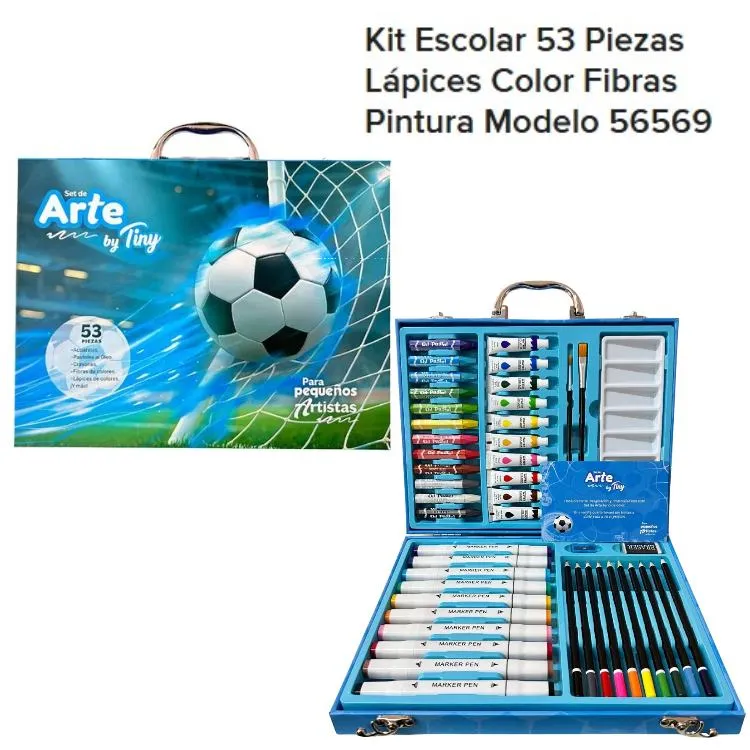 TINY SET DE ARTE FUTBOL VALIJA 53 PZAS