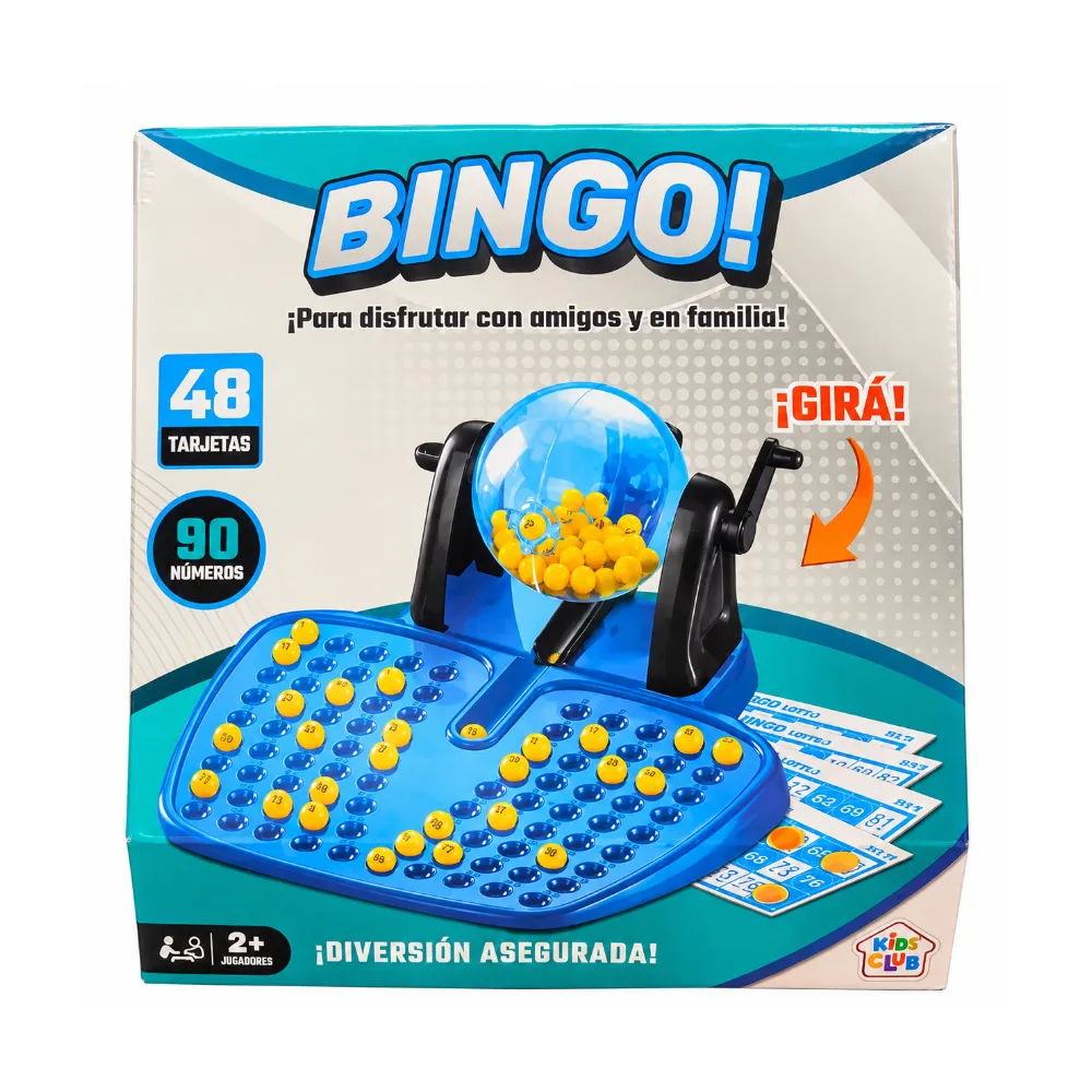 Juego bingo con bolillero 48 tarjetas