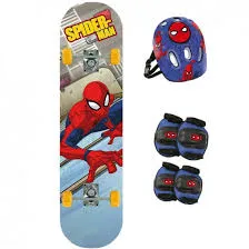 SET SKATE SPRIDERMAN 60X15CM CASCO