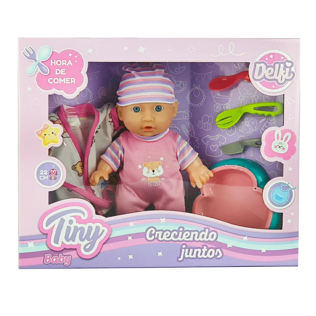 Tiny bebote Delfi con ropa extra y accesorios