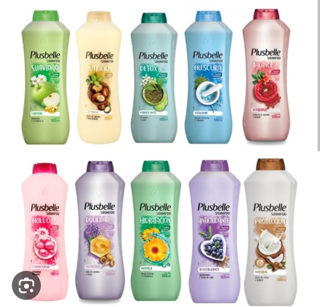 🔵Plusbelle Shampoo/Acondicionador 1000ml (Manzana Ac)