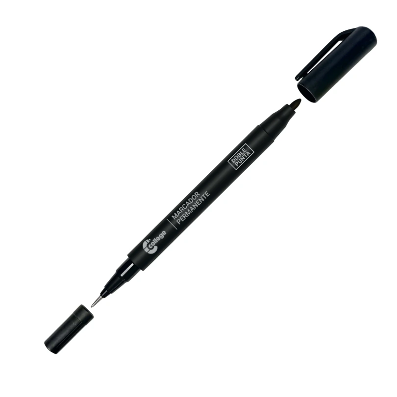 🔵Marcador permanente negro doble punta College
