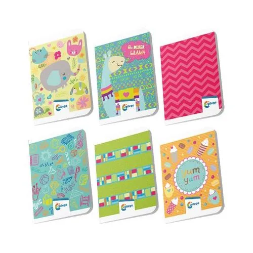 🔵Cuaderno College rayado con tapa flexible x24 hojas – 16 × 21 cm