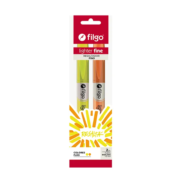 🔵Resaltadores Lighter Fine x2 (Amarillo y Naranja)