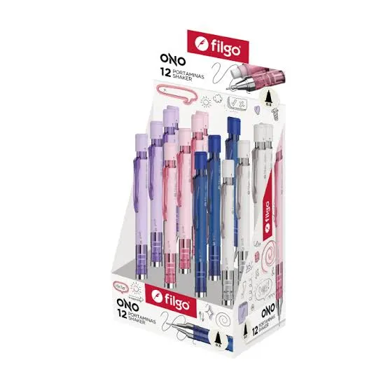 🔵Portaminas Ono Shaker H-805 0.5 mm x12 surtidos