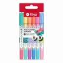 🔵Resaltador creativo doble punta multilayer Filgo x6