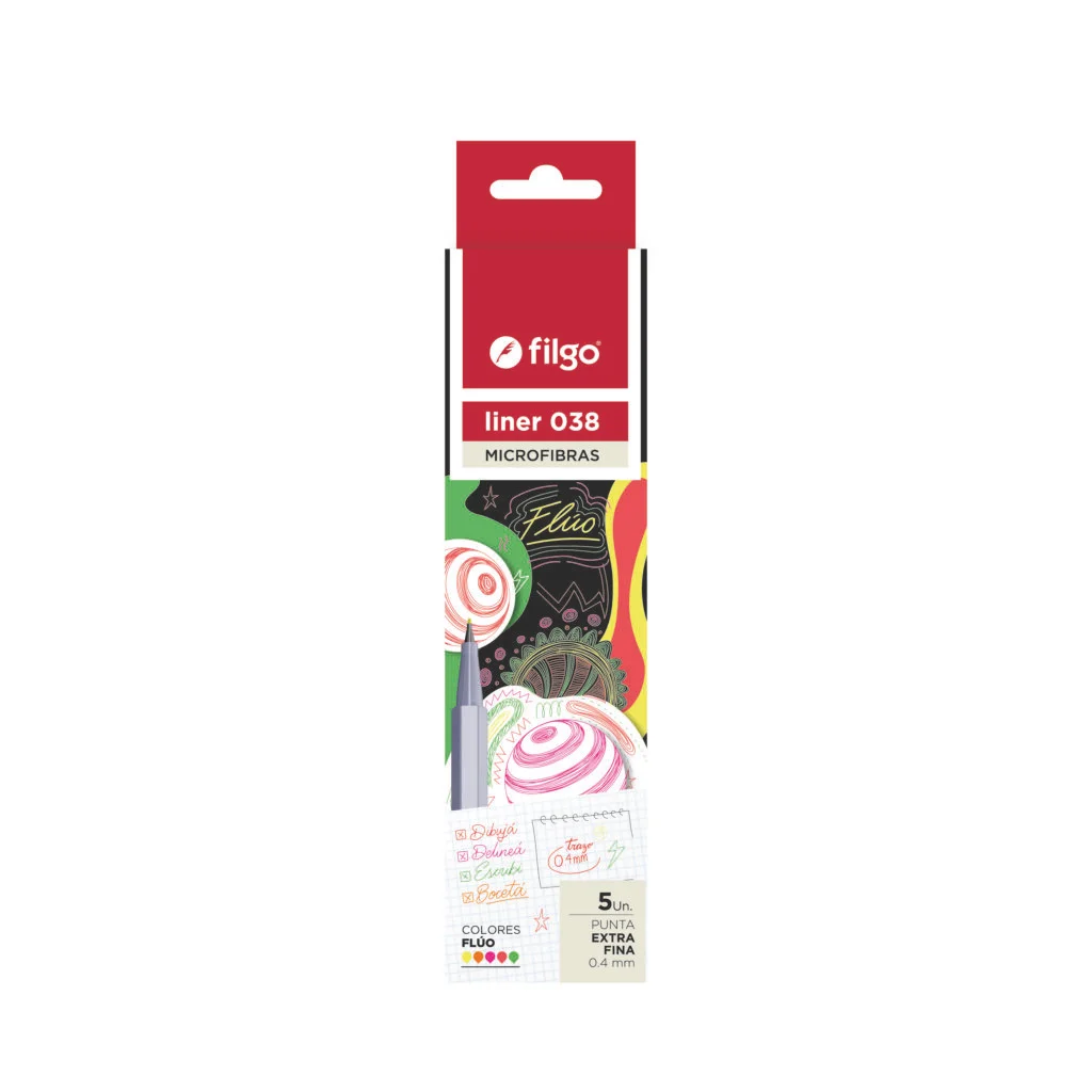 🔵Microfibra Liner 038 0.4 flúo x5
