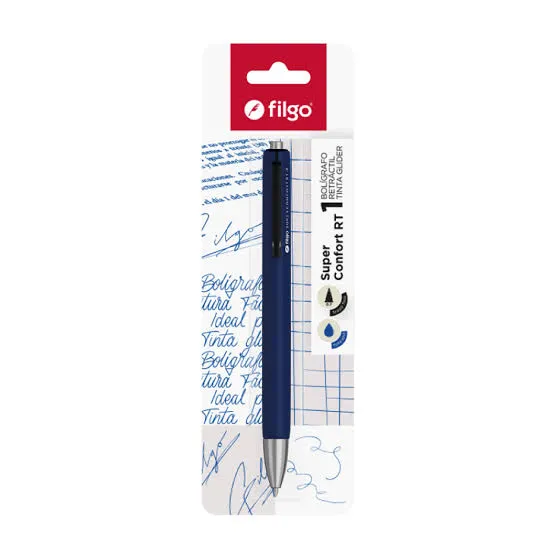 🔵Bolígrafo retráctil Super Confort (Negro)