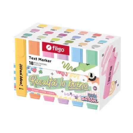 🔵Resaltadores pastel x18 en estuche magnético