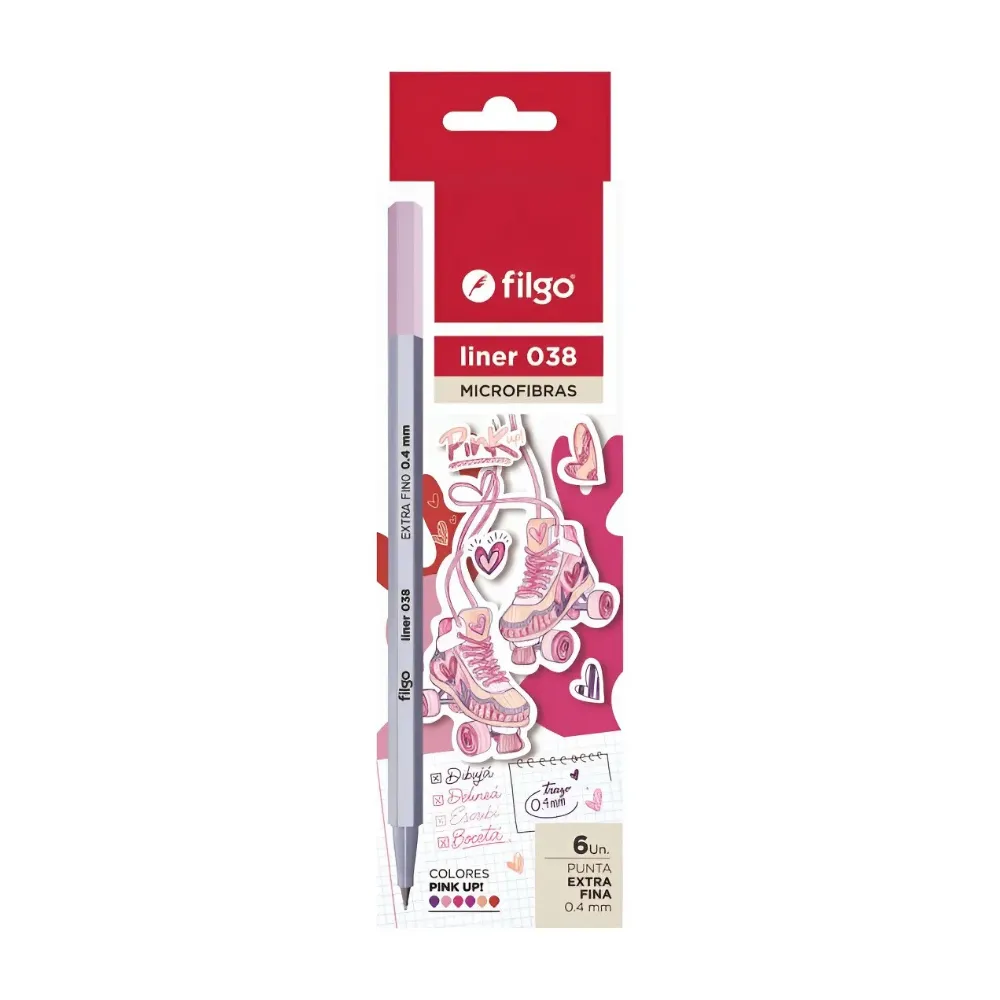 🔵Microfibras Liner Pink Up! x6 colores