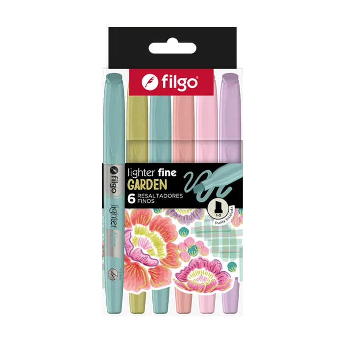🔵Resaltador Lighter Fine Garden x6 Filgo