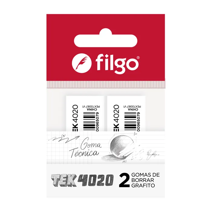 🔵Goma para borrar Tek 4020 Fxilgo x2