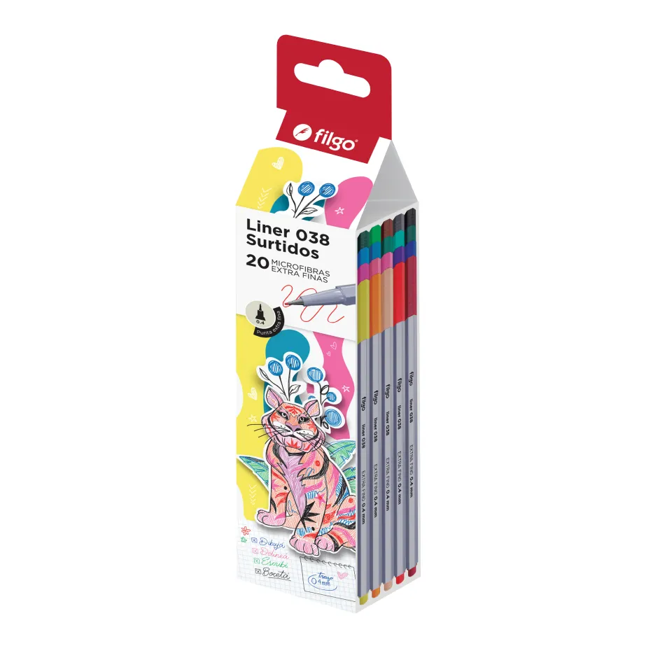 🔵 Microfibras Liner x20 colores surtidos