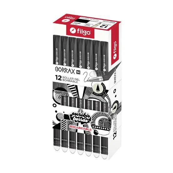 🔵Roller gel borrable negro x1