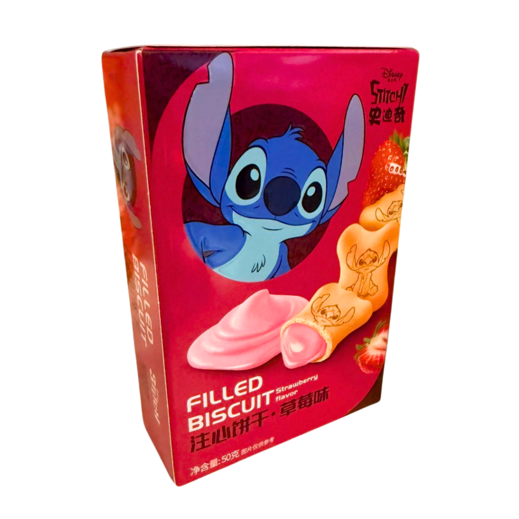 Galletas rellenas diseño Stitch Disney 50g (Frutilla)