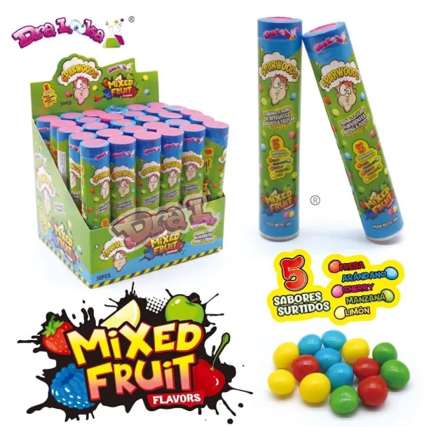 Mixed fruit caramelo tubo duro