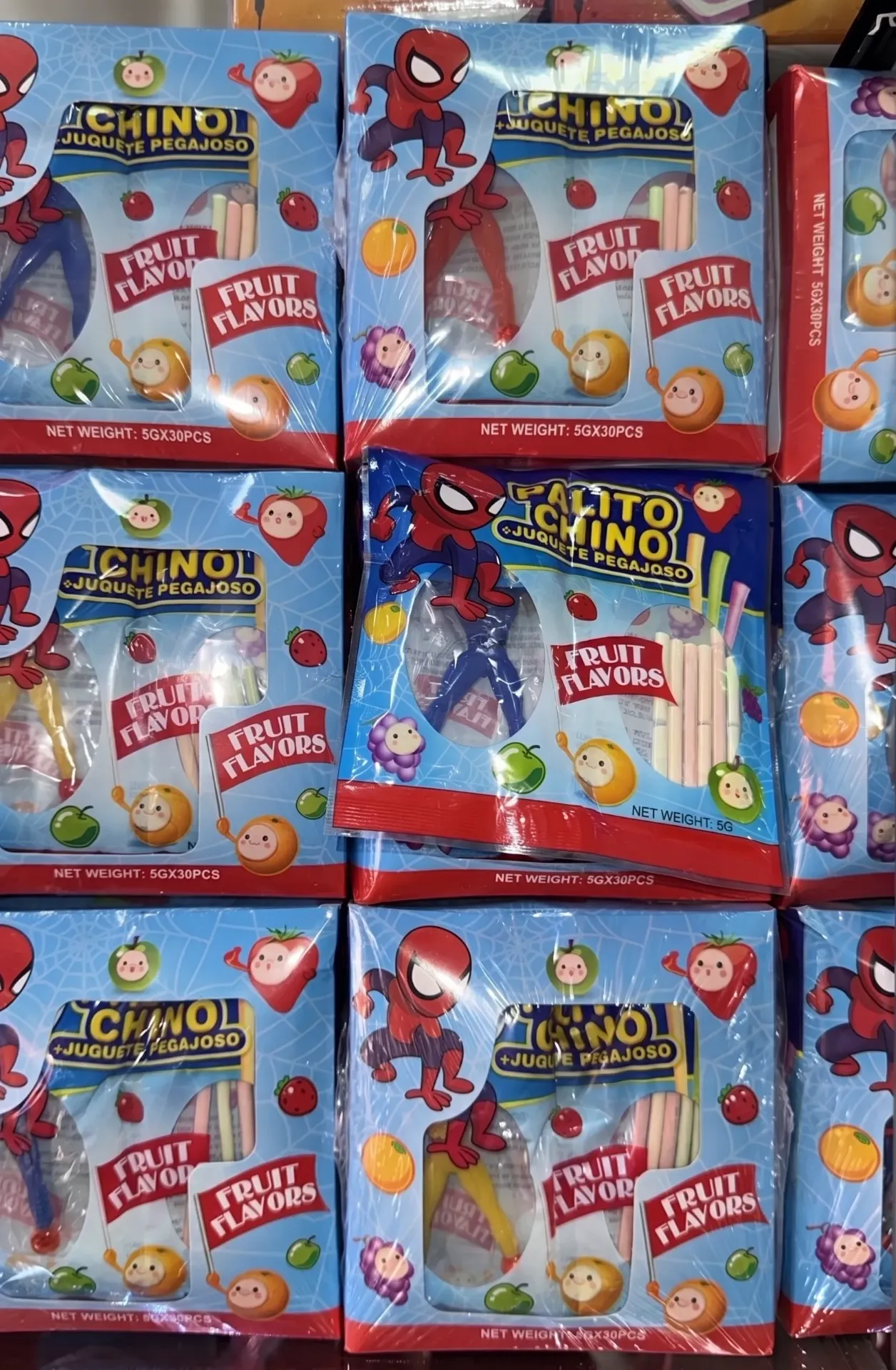 Spiderman palito chino dulce + juguete